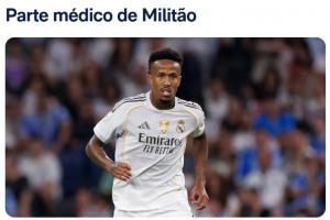 皇马官方：米利唐右腿股内收肌肌肉损伤，伤缺时间有待观察