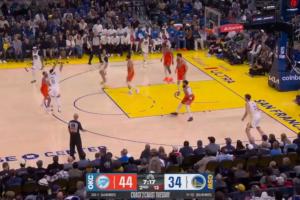 别把赛斯不当……赛斯·库里压哨跳投+接球三分个人连得5分