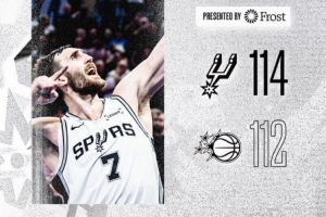 科内特绝杀盖帽庆祝上封面！马刺发赢球海报：你不觉得有趣吗？