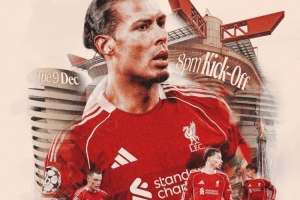 利物浦发布客战国米海报：范戴克、维尔茨、埃基蒂克出镜