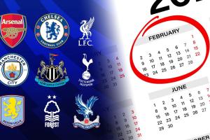 29天9场若英超队没能直通欧战淘汰赛，2月可能高强度周周双赛