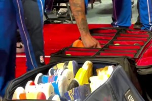 一支NBA球队赛前要准备多少鞋子？有谁知道这些鞋子都是谁的呢？