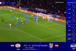 还有悬念！佩里西奇头球摆渡，佩皮为埃因霍温扳回一球