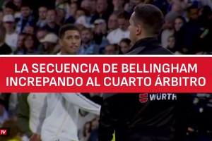 DAZN捕捉到贝林厄姆赛后对第四裁判疯狂爆粗：Fxxk！